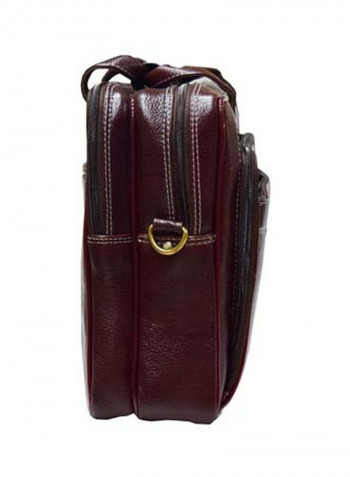 Leather Bag Fits 17.5 Inches Laptop Brown