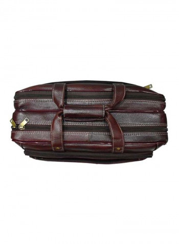Leather Bag Fits 17.5 Inches Laptop Brown