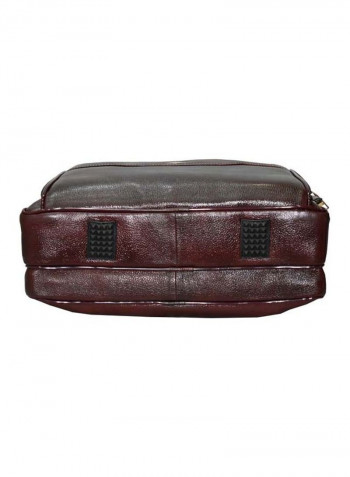 Leather Bag Fits 17.5 Inches Laptop Brown