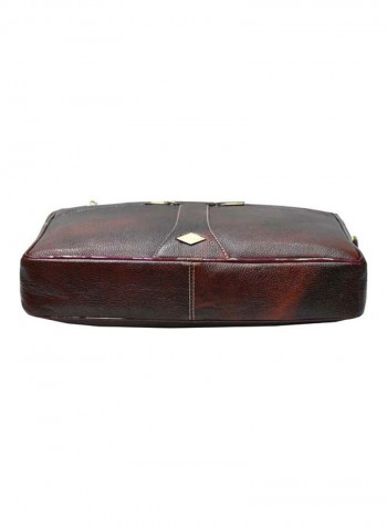 Leather Bag Fits 18 Inches Laptop Brown