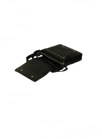 Genuine Leather Designer Crossbody Bag Black