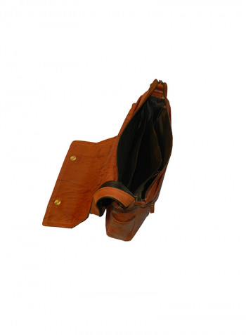 Genuine Leather Designer Crossbody Bag Tan