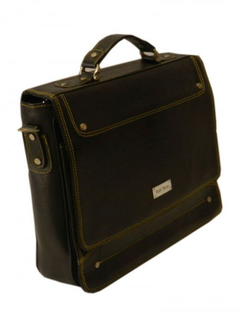 Leather Crossbody Bag Black