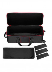 Photo Studio Equipment Trolley Bag With Straps 78x27x27cm Black/Red