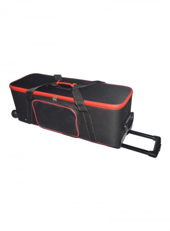 Photo Studio Equipment Trolley Bag With Straps 78x27x27cm Black/Red