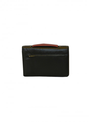Genuine Leather Designer Crossbody Bag Black