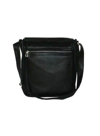 Genuine Leather Designer Crossbody Bag Black