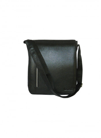 Genuine Leather Designer Crossbody Bag Black