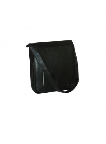 Genuine Leather Designer Crossbody Bag Black
