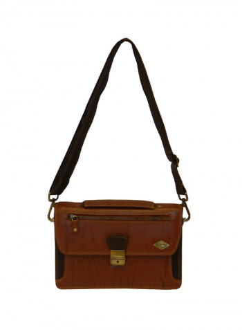 Genuine Leather Designer Crossbody Bag Tan
