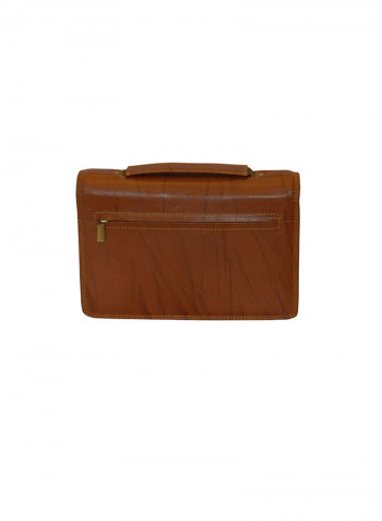 Genuine Leather Designer Crossbody Bag Tan