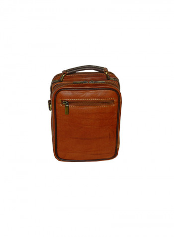 Genuine Leather Designer Crossbody Bag Tan