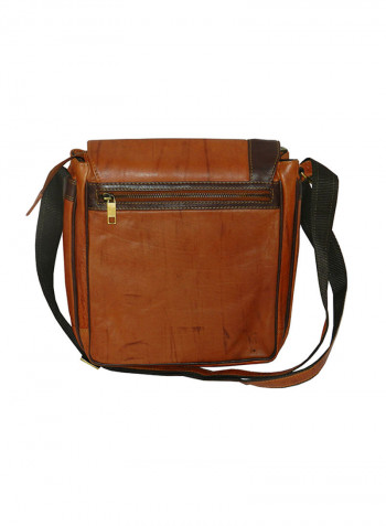 Genuine Leather Designer Crossbody Bag Tan