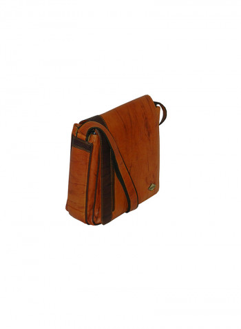 Genuine Leather Designer Crossbody Bag Tan