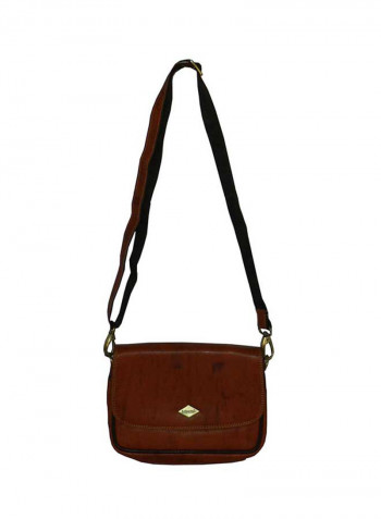 Genuine Leather Designer Crossbody Bag Tan
