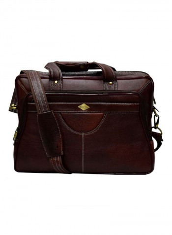 Leather Crossbody Bag Brown/Gold