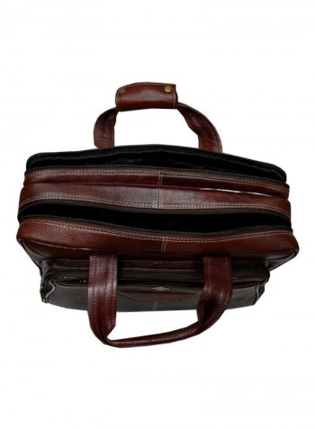 Leather Crossbody Bag Brown/Gold