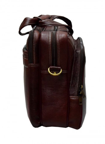 Leather Crossbody Bag Brown/Gold