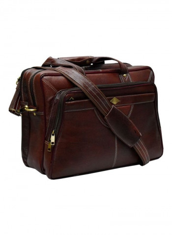 Leather Crossbody Bag Brown/Gold