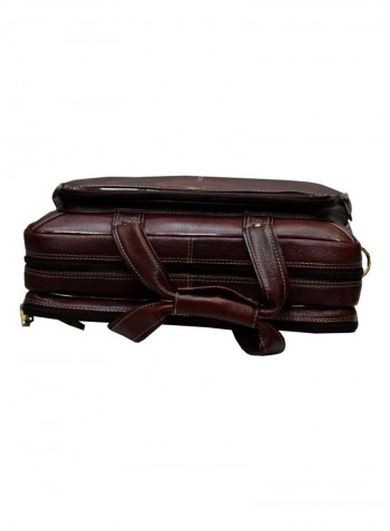 Leather Crossbody Bag Brown/Gold