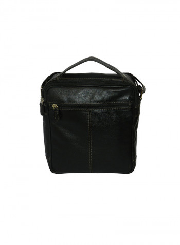 Genuine Leather Designer Travel Crossbody Bag Black