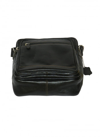Genuine Leather Designer Travel Crossbody Bag Black