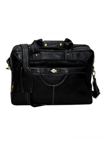 Leather Crossbody Bag Black/Gold