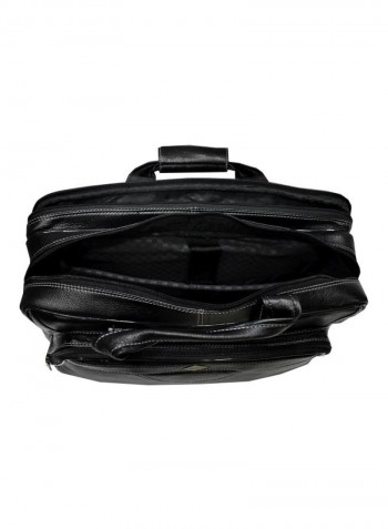 Leather Crossbody Bag Black/Gold