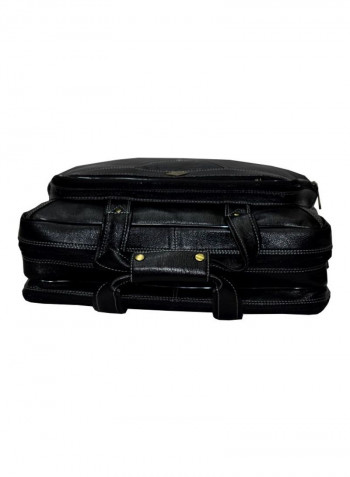 Leather Crossbody Bag Black/Gold
