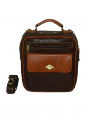 Genuine Leather Designer Crossbody Bag Dark Brown