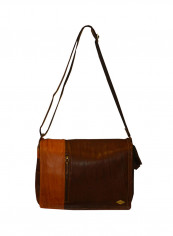 Genuine Leather Designer Crossbody Bag Dark Brown