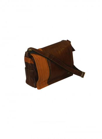 Genuine Leather Designer Crossbody Bag Dark Brown