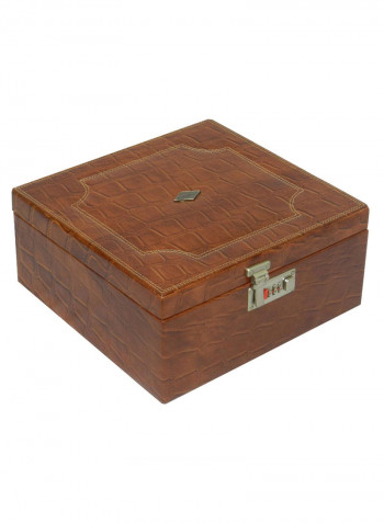 Multi-Purpose Croco Design Jewellery Box