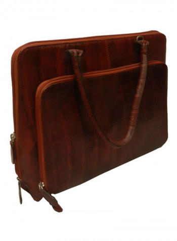 Leather Crossbody Bag Cherry