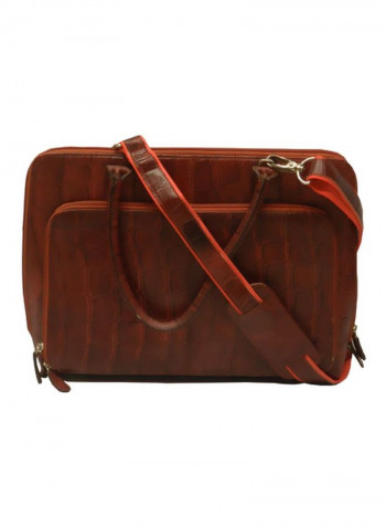 Leather Crossbody Bag Cherry