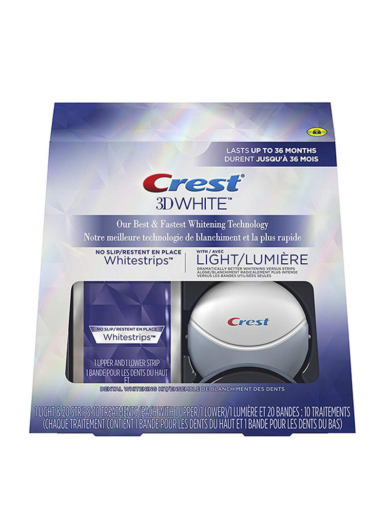 3D Teeth Whitening Strips With Light White 141g