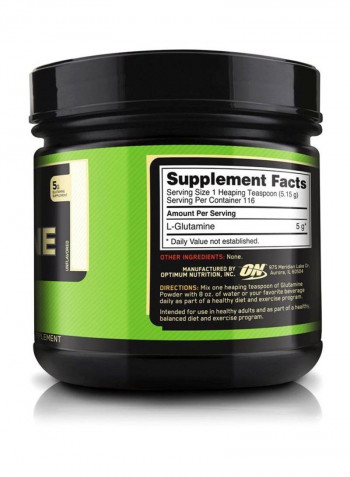 Glutamine Amino Acid Powder - Unflavoured - 116 Servings