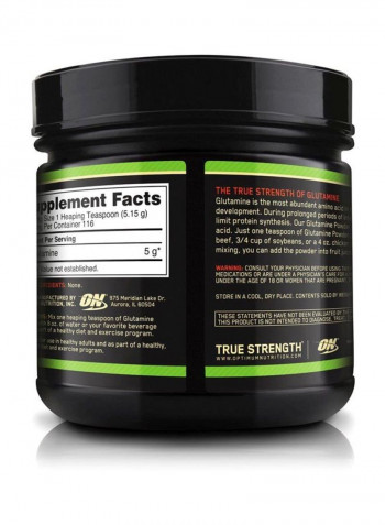 Glutamine Amino Acid Powder - Unflavoured - 116 Servings