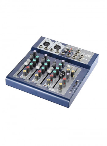 4-Channel Audio Mixer Console Built-In Effect VM1053 Blue/Black