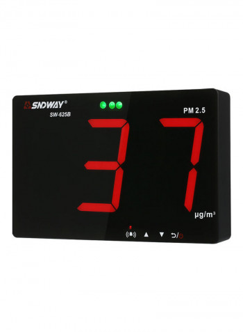 Wall Mounted Air Inspection Detector With Data Storage Function Black 23cm