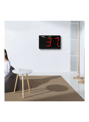 Wall Mounted Air Inspection Detector With Data Storage Function Black 23cm