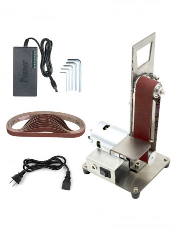 DIY Vertical Sand-Belt Grinder Polishing Machine Kit Silver/Brown