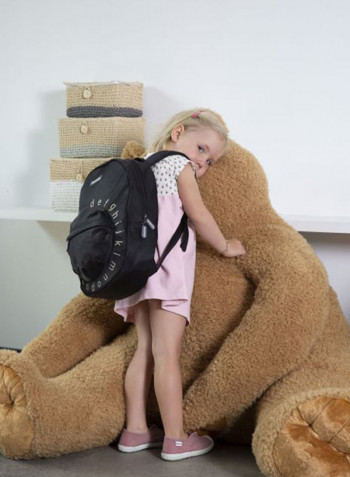 Kids School Backpack ABC Black/Gold