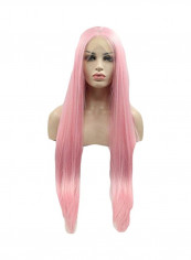Long Straight Hair Extension Pink