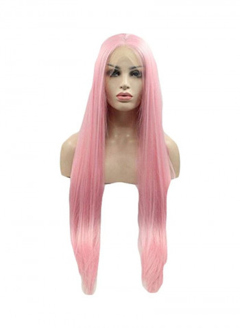 Long Straight Hair Extension Pink
