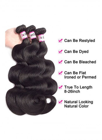 Pack Of 3 Long Curly And Wavy Hair Wig Black