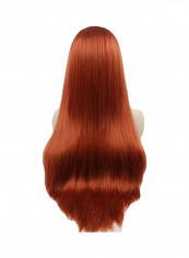 Synthetic Lace Front Hair Wig 360# Brown Red