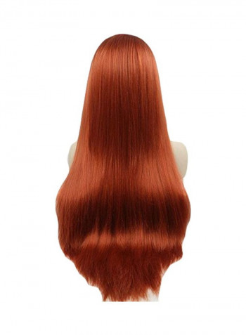 Synthetic Lace Front Hair Wig 360# Brown Red