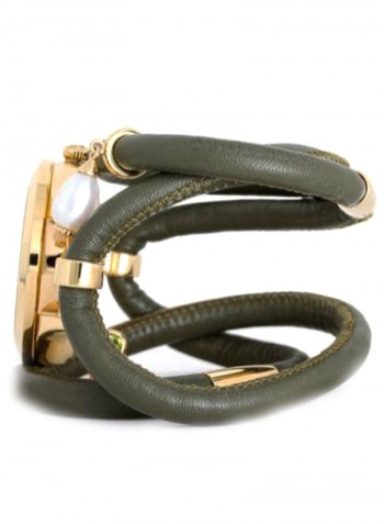 Women's Leather Analog Watch 305 GWBL