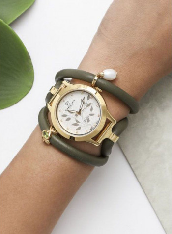 Women's Leather Analog Watch 305 GWBL